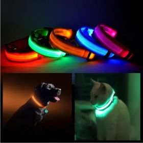 LED PET Safety Halo Style Collar (Option: BLUE-MEDIUM)